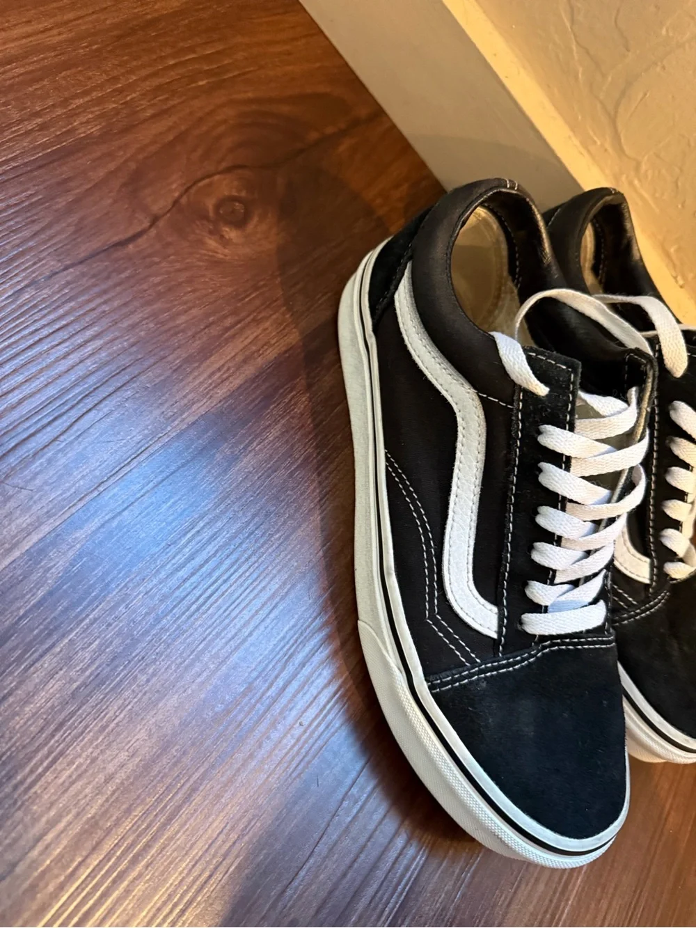 Vans Black and White Old Skool Low-Top Sneakers